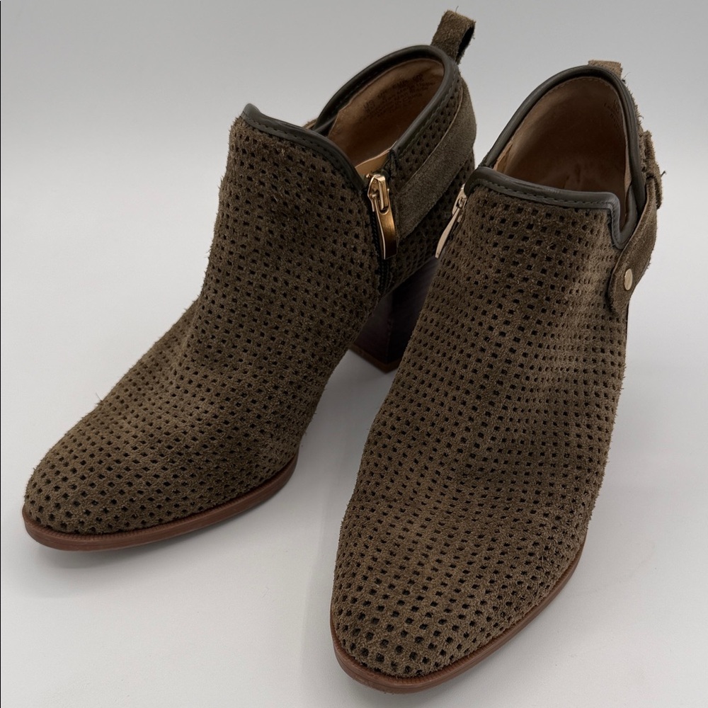 Franco Sarto Dale 2 Suede Booties, cocoa